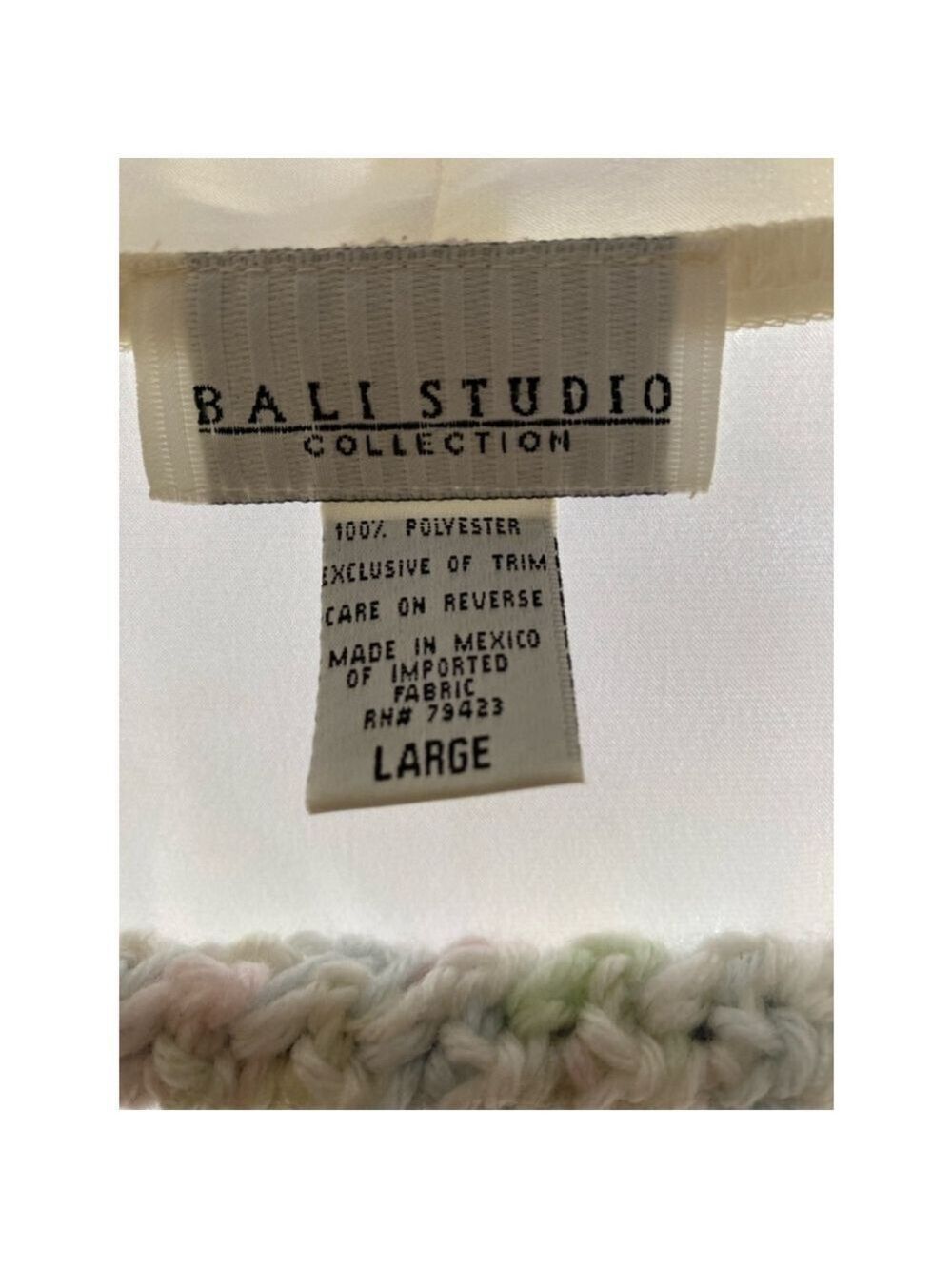 Women's Bali Studio Robe Large Ivory - Picture 5 of 6